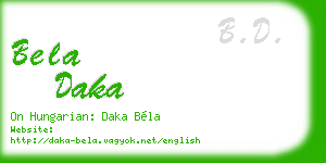 bela daka business card